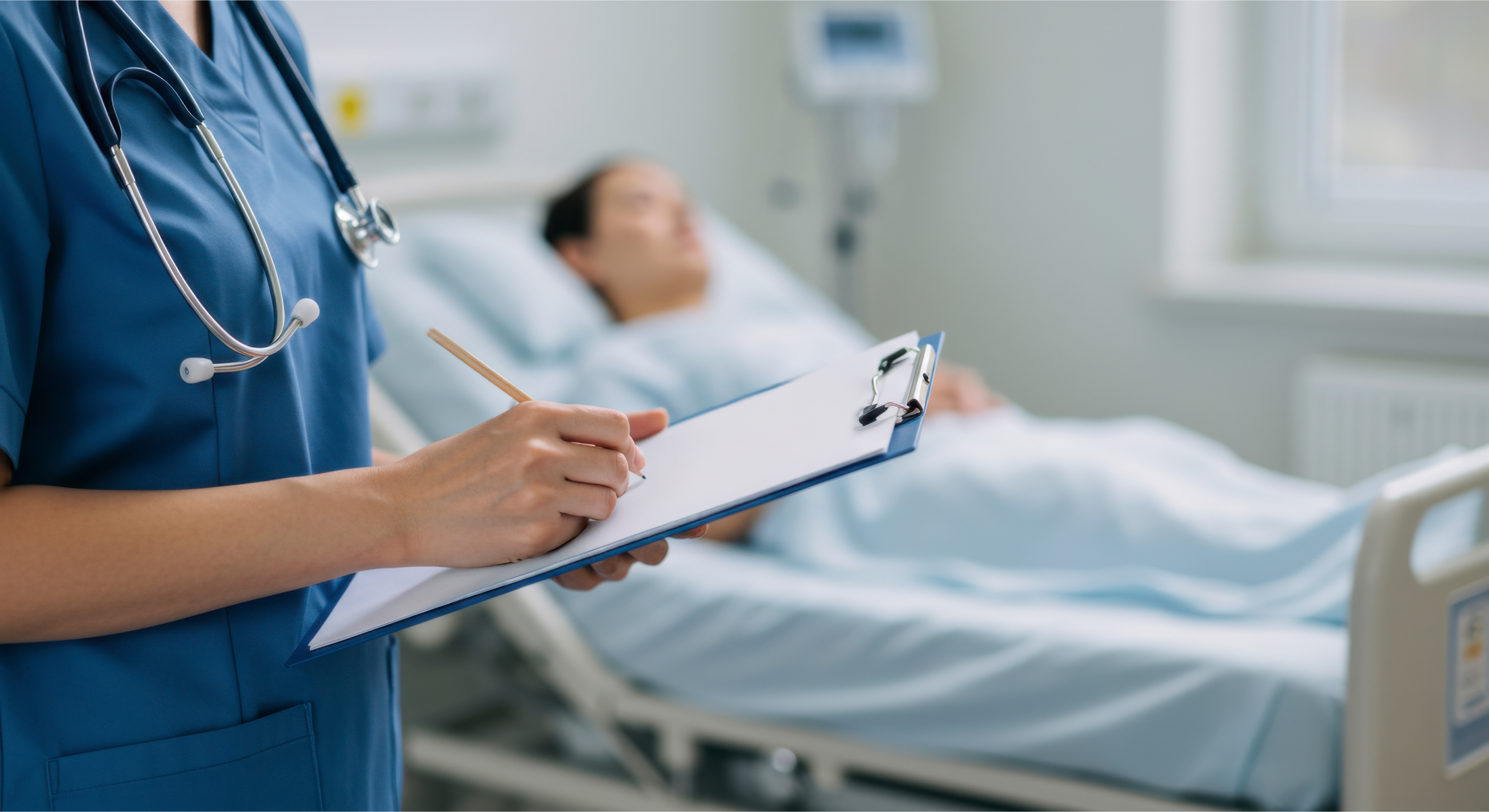 A doctor carefully listening to a patient
